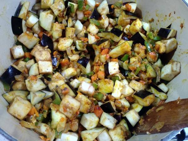 Guiso griego de berenjena - Preparación paso 6