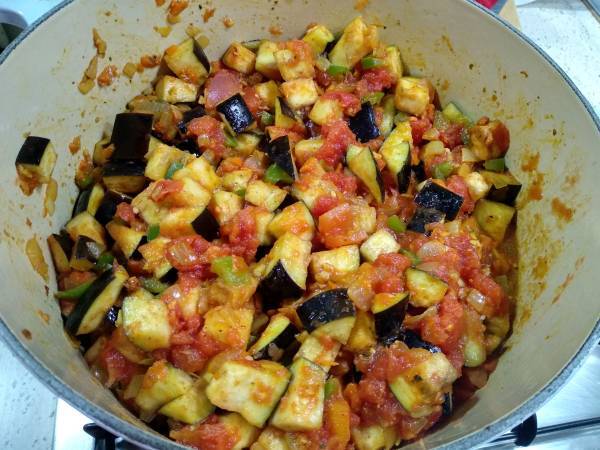 Guiso griego de berenjena - Preparación paso 7