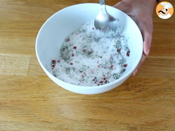 Gravlax, el salmón marinado sueco - Preparación paso 1