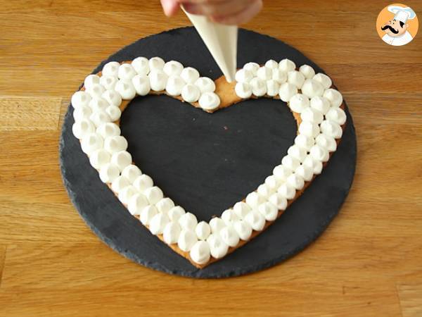 Tarta de corazón con Kinder (Heart cake) - Preparación paso 8