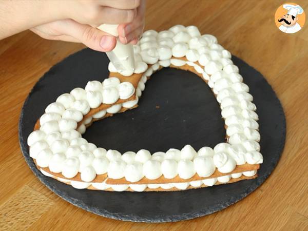 Tarta de corazón con Kinder (Heart cake) - Preparación paso 9
