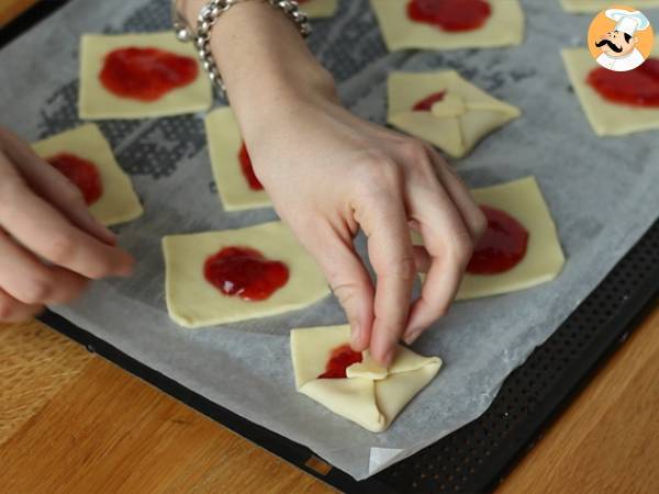Cartas de amor de hojaldre y mermelada - Preparación paso 4
