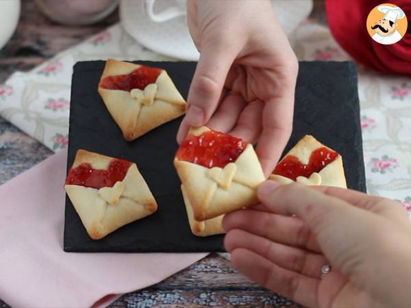 Cartas de amor de hojaldre y mermelada - Preparación paso 6