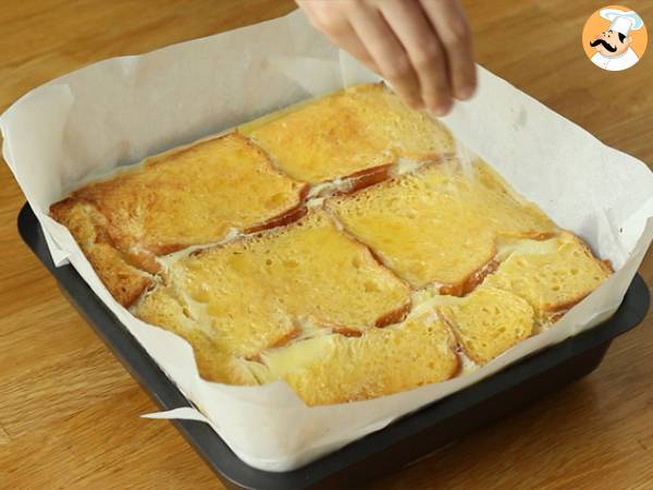 Barritas de cheesecake y tostadas francesas (French toast cheesecake bars) - Preparación paso 7