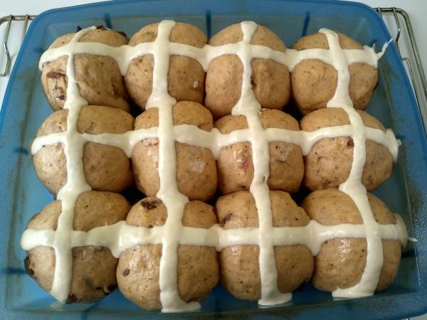 Hot Cross Buns, {bollitos de Pascua} - Preparación paso 7