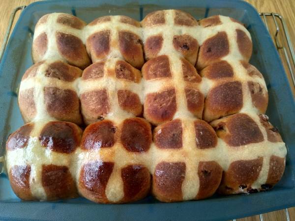 Hot Cross Buns, {bollitos de Pascua} - Preparación paso 8
