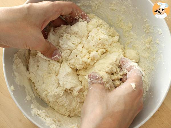 Pan express sin levadura, sin amasado, sin reposo - Preparación paso 3