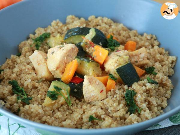 Quinoa con verduras y pollo - Preparación paso 4