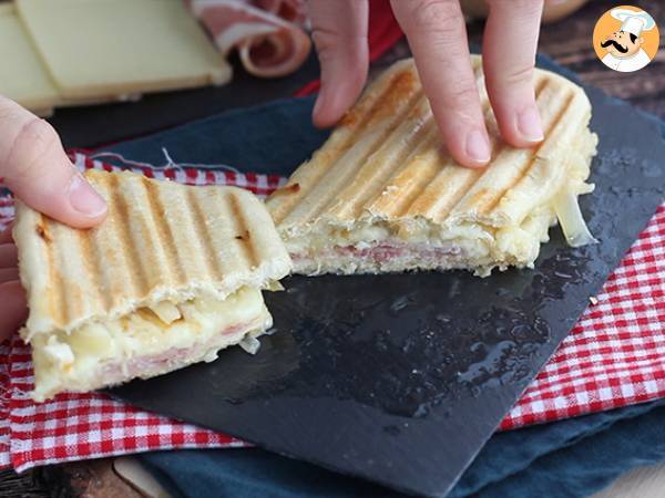 Panini con queso raclette - Preparación paso 6