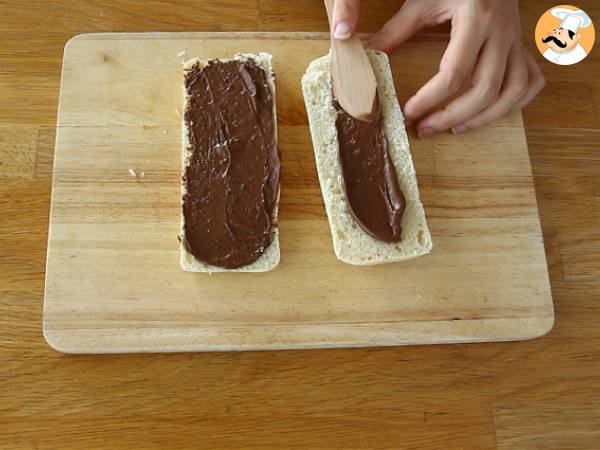 Panini con crema de cacao - Preparación paso 2