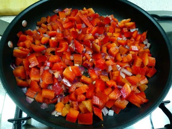 Lasaña mexicana {receta vegetariana} - Preparación paso 3