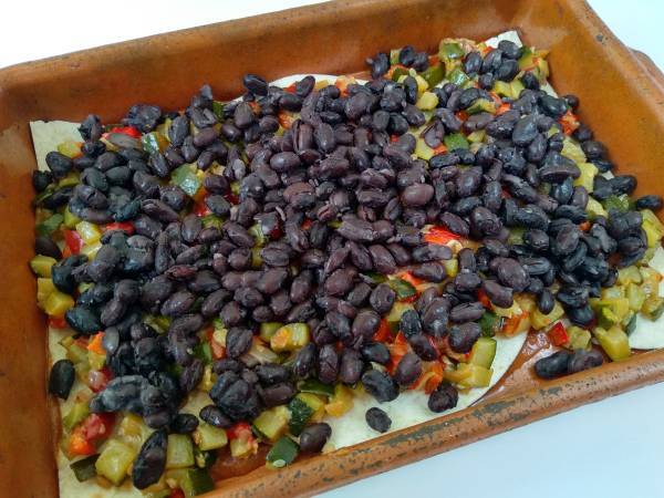 Lasaña mexicana {receta vegetariana} - Preparación paso 9