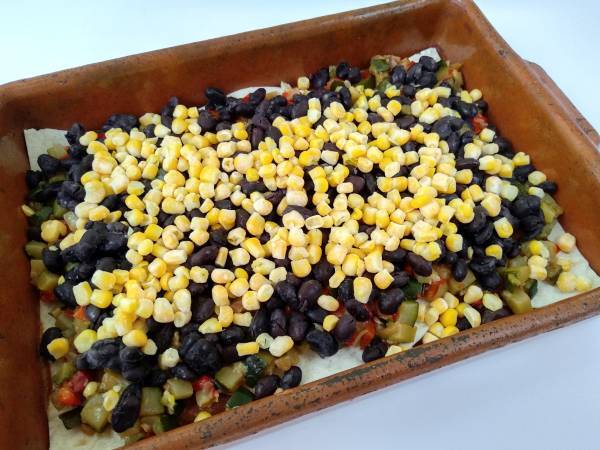 Lasaña mexicana {receta vegetariana} - Preparación paso 10
