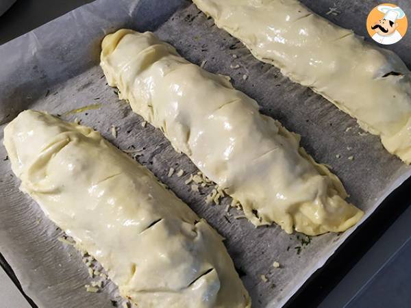 Merluza en hojaldre con espinacas - Preparación paso 5