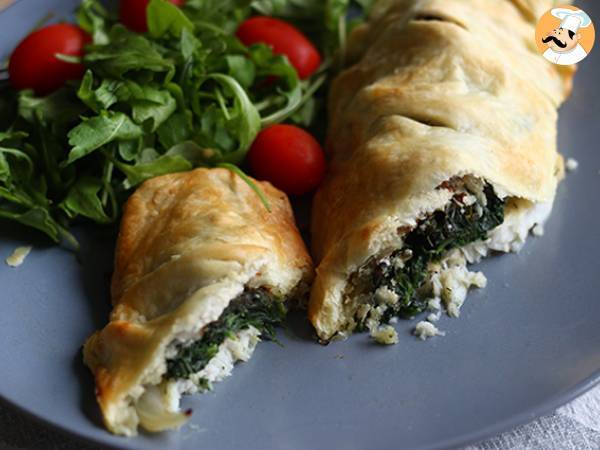 Merluza en hojaldre con espinacas - Preparación paso 7