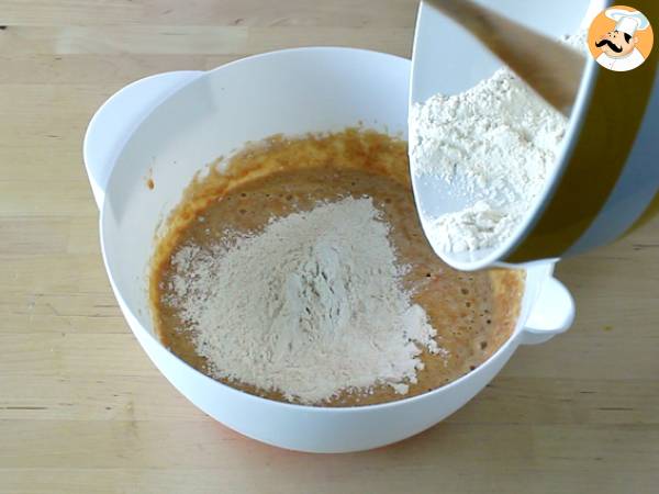 Bizcocho de zanahoria relleno de cheesecake - Preparación paso 4