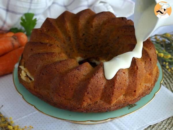 Bizcocho de zanahoria relleno de cheesecake - Preparación paso 9