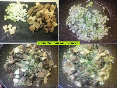 Salsa de setas light - Preparación paso 1