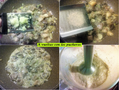 Salsa de setas light - Preparación paso 2