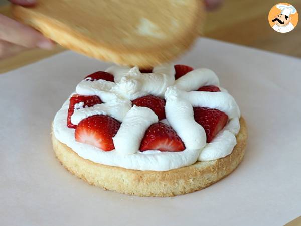 Layer cake de fresas y crema mascarpone - Preparación paso 8