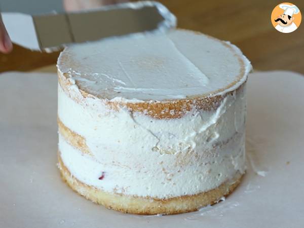 Layer cake de fresas y crema mascarpone - Preparación paso 9