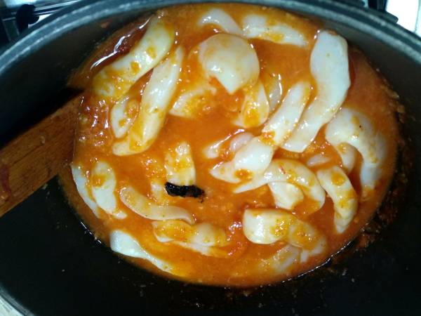 Calamares en salsa americana {perfecta para llevar al trabajo y congelar} - Preparación paso 9