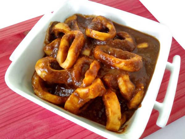 Calamares en salsa americana {perfecta para llevar al trabajo y congelar} - Preparación paso 12