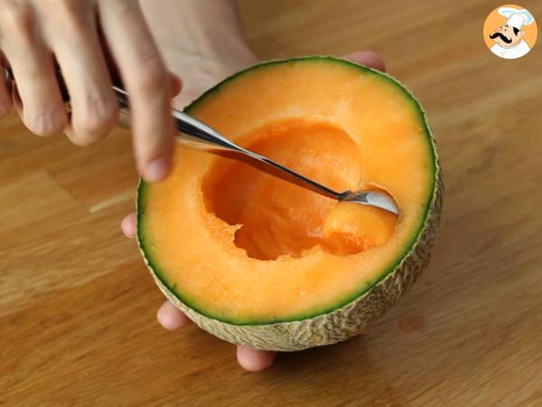 Ensalada de melón sobre melón - Preparación paso 1