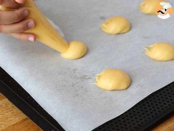 Chouquettes, choux con azúcar perlado - Preparación paso 3