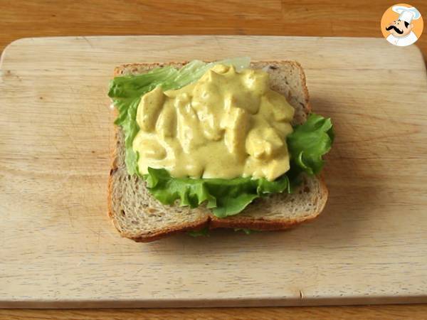 Club sandwich de pollo al curry - Preparación paso 5