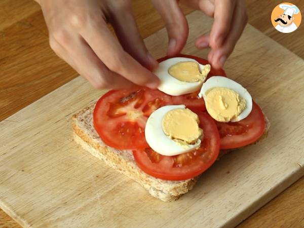 Club sandwich vegetariano - Preparación paso 4