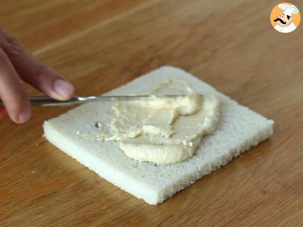 Pan sorpresa estrella origami - Preparación paso 1