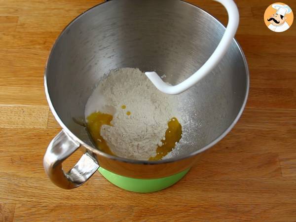 Pan pita en sartén - Preparación paso 1