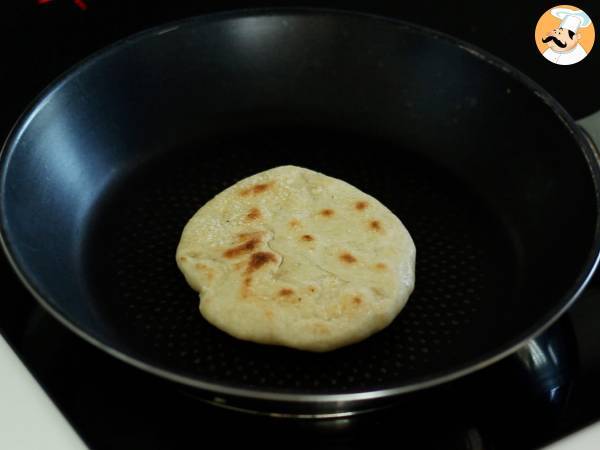 Pan pita en sartén - Preparación paso 5