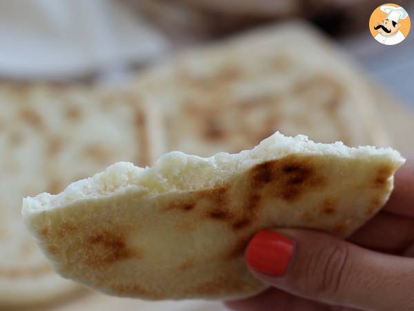 Pan pita en sartén - Preparación paso 6