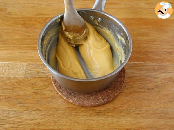 Petit choux con craquelin y crema de vainilla - Preparación paso 10