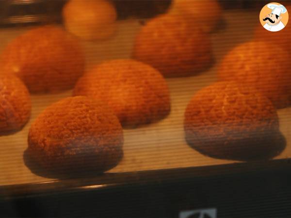 Petit choux con craquelin y crema de vainilla - Preparación paso 14