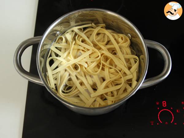 Tagliatelle con higos y bacon - Preparación paso 3