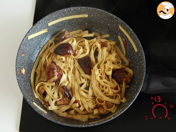 Tagliatelle con higos y bacon - Preparación paso 5