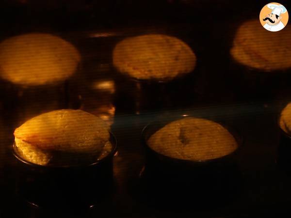 Flan salado de calabacín y pesto - sin gluten - Preparación paso 3