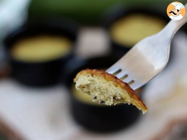 Flan salado de calabacín y pesto - sin gluten - Preparación paso 4