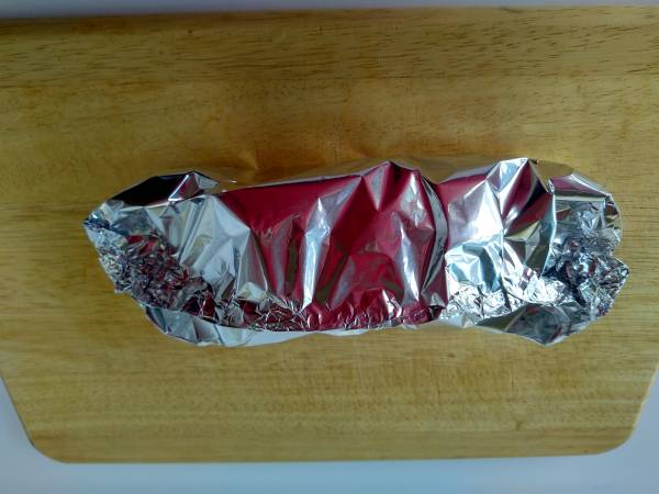 Salmón en papillote cocinado en sartén - Preparación paso 7