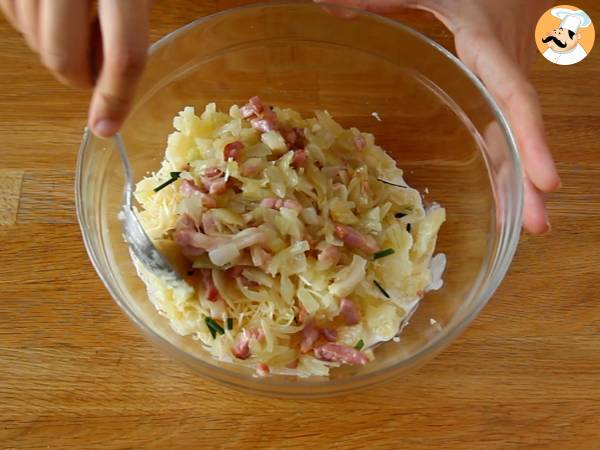 Patatas asadas con bacon y queso - Preparación paso 3