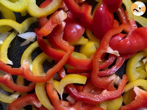Quesadillas de ternera y pimientos - Preparación paso 1