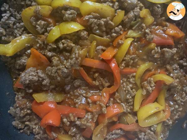 Quesadillas de ternera y pimientos - Preparación paso 2