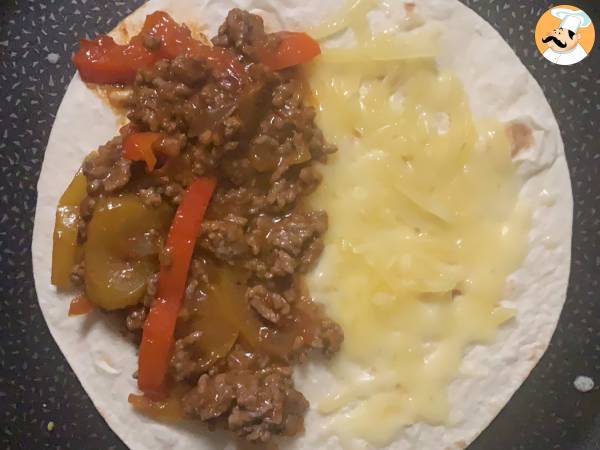 Quesadillas de ternera y pimientos - Preparación paso 3