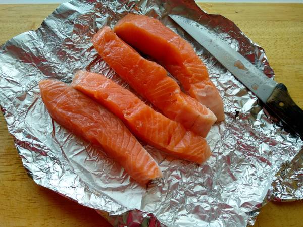 Guiso de garbanzos con salmón - Preparación paso 8