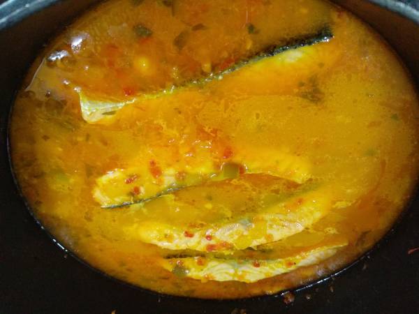 Guiso de garbanzos con salmón - Preparación paso 10