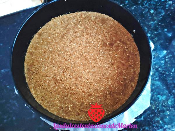 Tarta de Queso, chocolate blanco y café - Preparación paso 1
