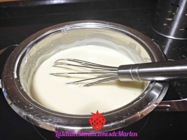 Tarta de Queso, chocolate blanco y café - Preparación paso 3